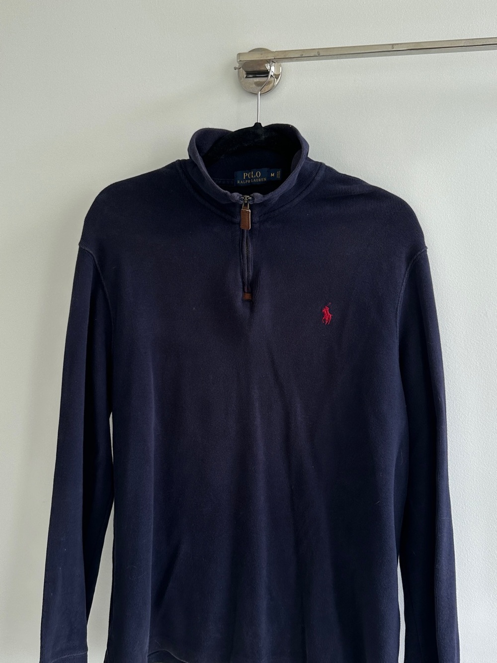 Polo by Ralph Lauren Men's Navy quarter-Zip Pullover Shirt medium